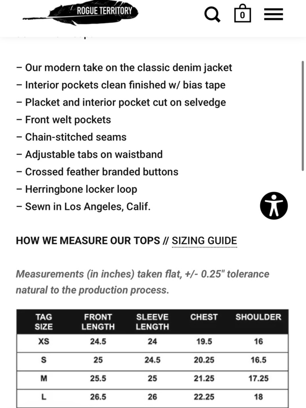 Rogue Territory Supply Jacket // 15oz Indigo Size Medium - Picture 5 of 5